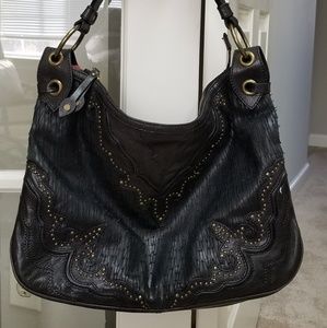 Isabella Fiore Genuine Leather Studded Tote Purse